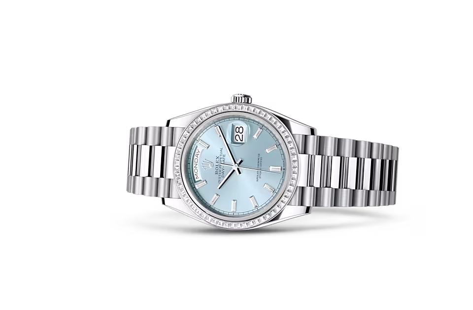 Rolex DAY-DATE 36-（Oyster, 36 mm, platinum and diamonds）