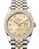 Rolex DATEJUST 36-(Oyster, 36 mm, Oystersteel, yellow gold and diamonds)