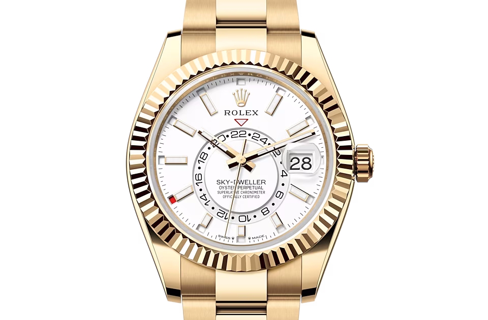 Rolex SKY-DWELLER-(Oyster, 42 mm, yellow gold)