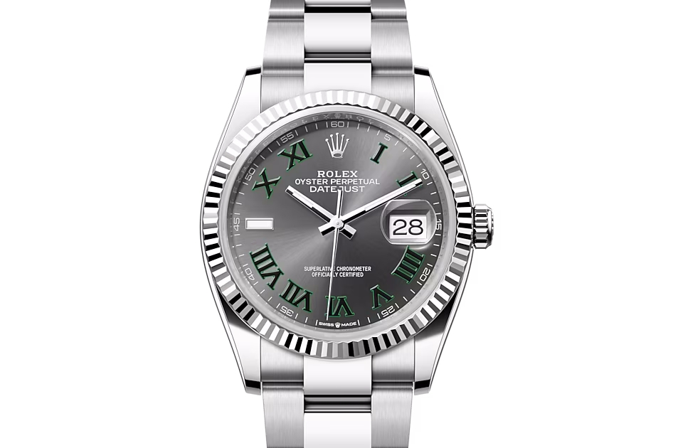 Rolex DATEJUST 36-(Oyster, 36 mm, Oystersteel and white gold)