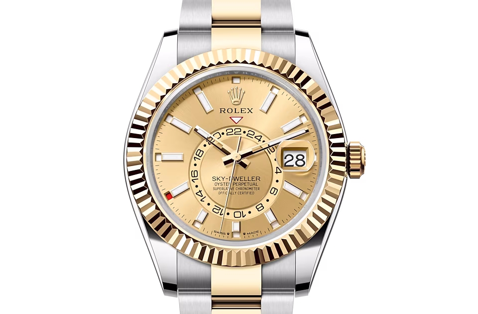 Rolex SKY-DWELLER-(Oyster, 42 mm, Oystersteel and yellow gold)