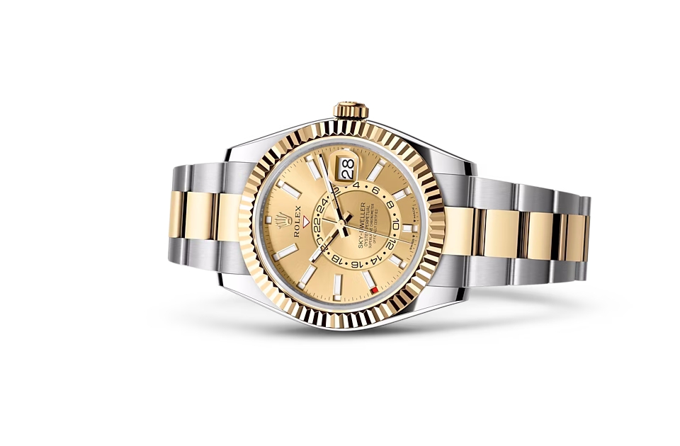 Rolex SKY-DWELLER-(Oyster, 42 mm, Oystersteel and yellow gold)