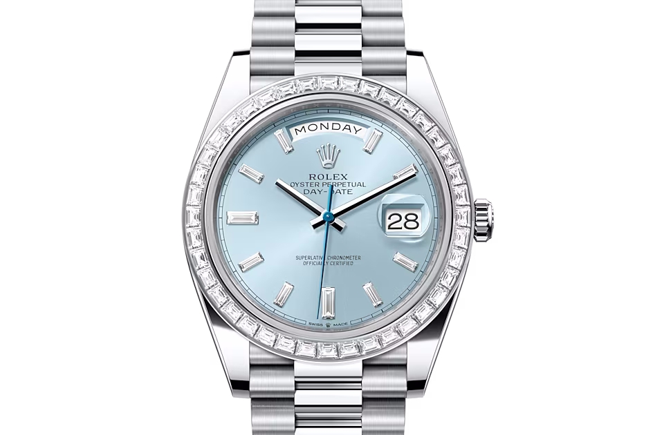 Rolex DAY-DATE 40-（Oyster, 40 mm, platinum and diamonds）