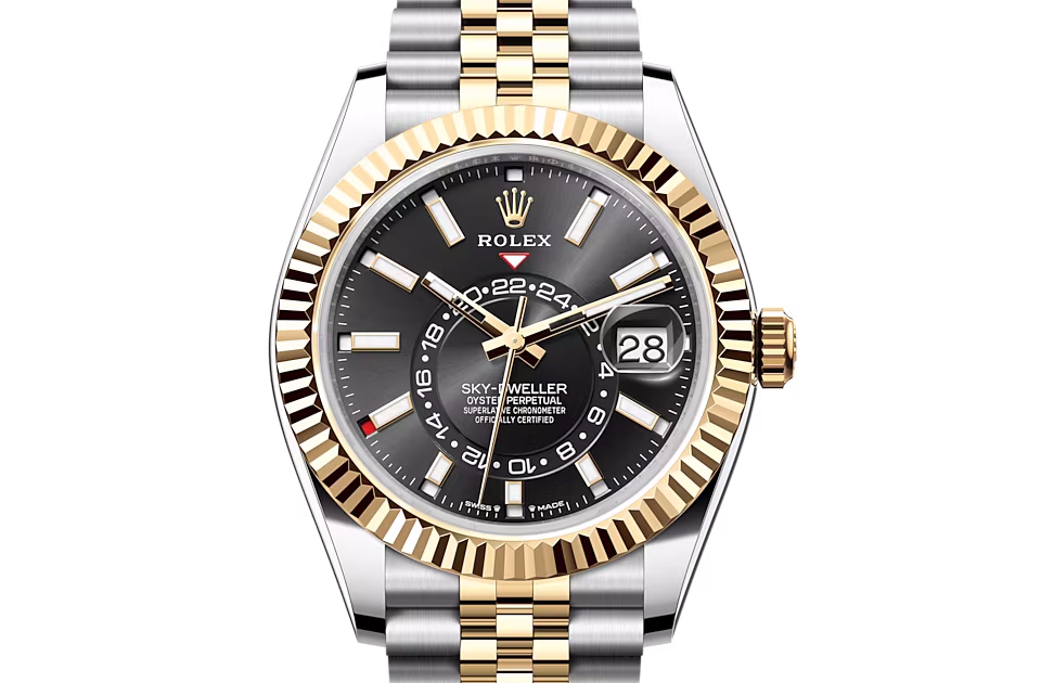 Rolex SKY-DWELLER-(Oyster, 42 mm, Oystersteel and yellow gold)