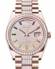 Rolex DAY-DATE 36-（Oyster, 36 mm, Everose gold and diamonds）