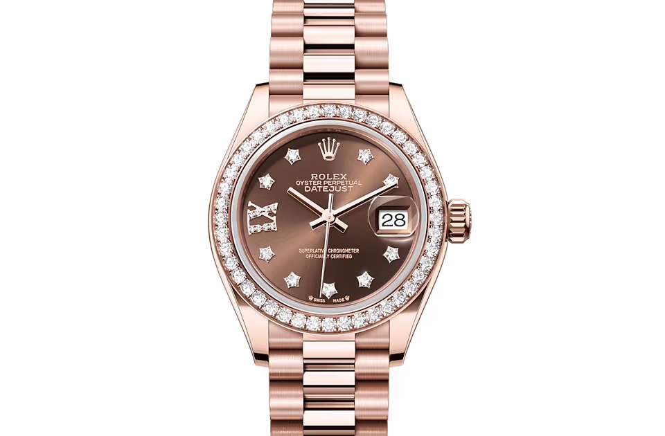 Rolex LADY-DATEJUST-(Oyster, 28 mm, Everose gold and diamonds)