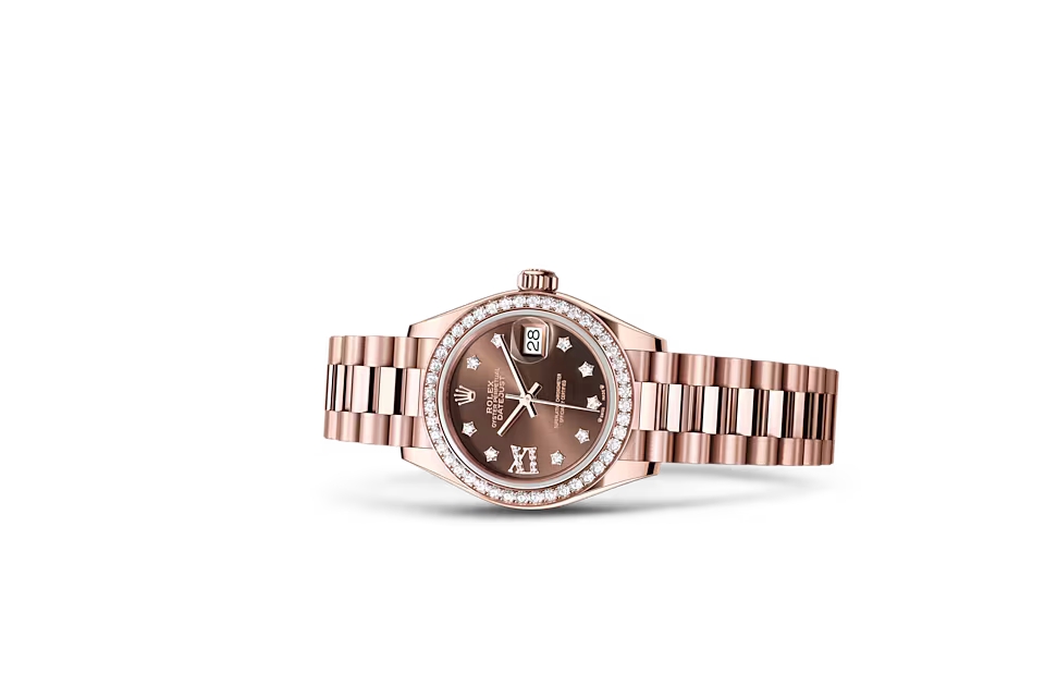 Rolex LADY-DATEJUST-(Oyster, 28 mm, Everose gold and diamonds)