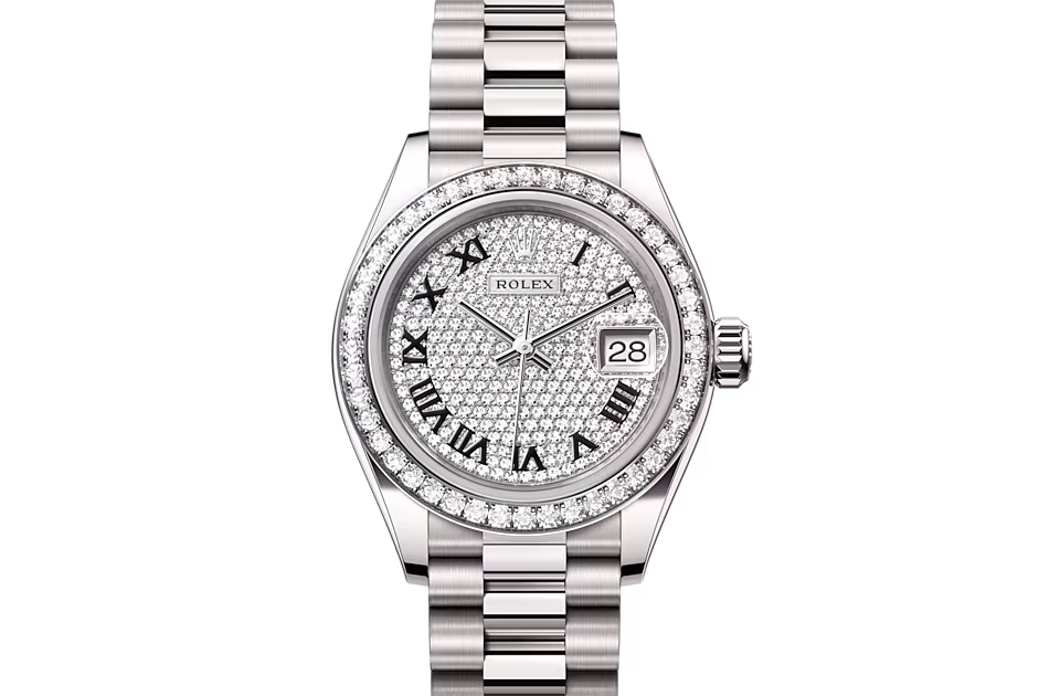 Rolex LADY-DATEJUST-(Oyster, 28 mm, white gold and diamonds)