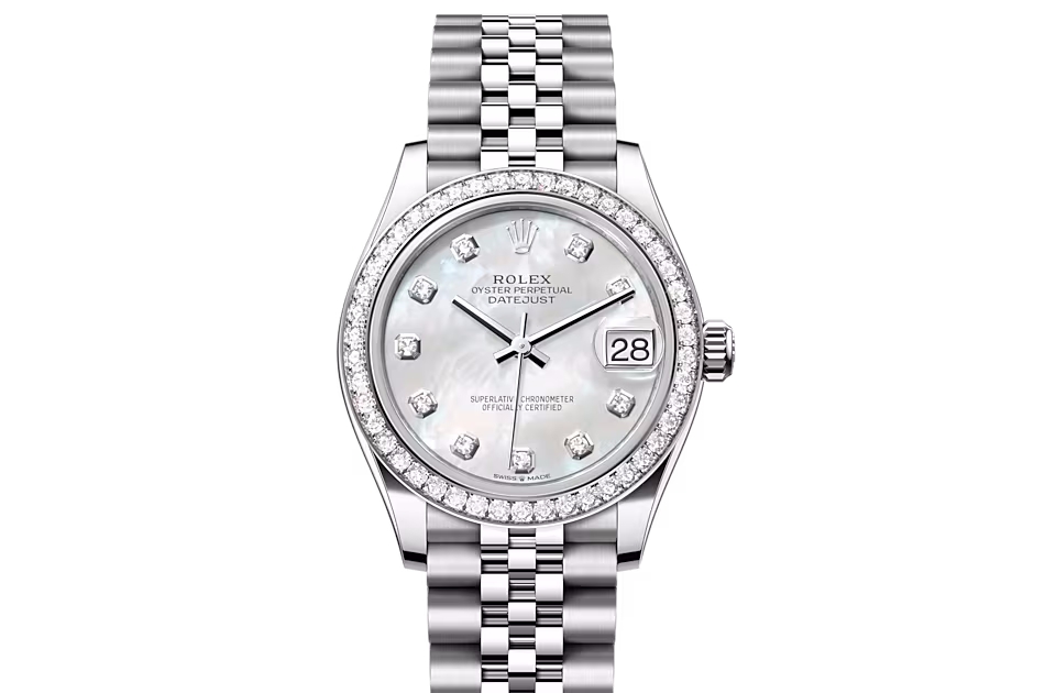 Rolex DATEJUST 31-(Oyster, 31 mm, Oystersteel, white gold and diamonds)