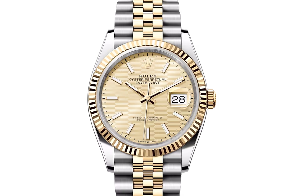 Rolex DATEJUST 36-(Oyster, 36 mm, Oystersteel and yellow gold)