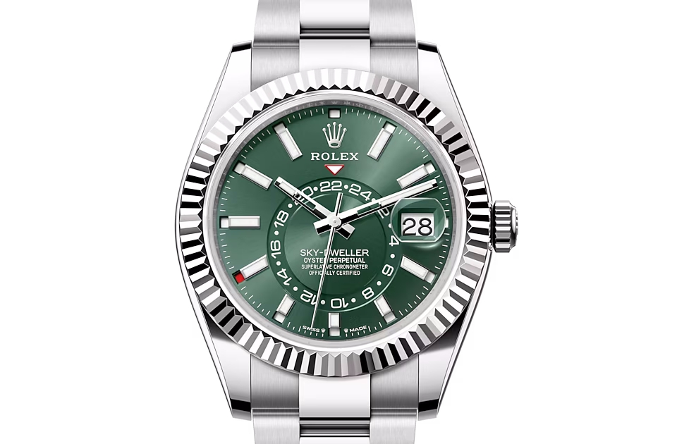 Rolex SKY-DWELLER-(Oyster, 42 mm, Oystersteel and white gold)