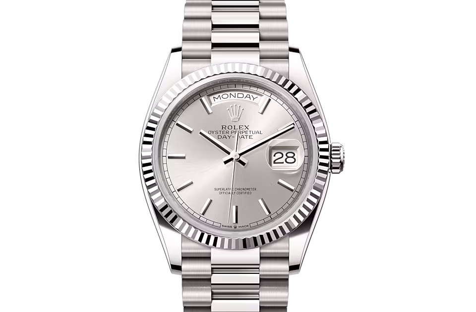 Rolex DAY-DATE 36-（Oyster, 36 mm, white gold）