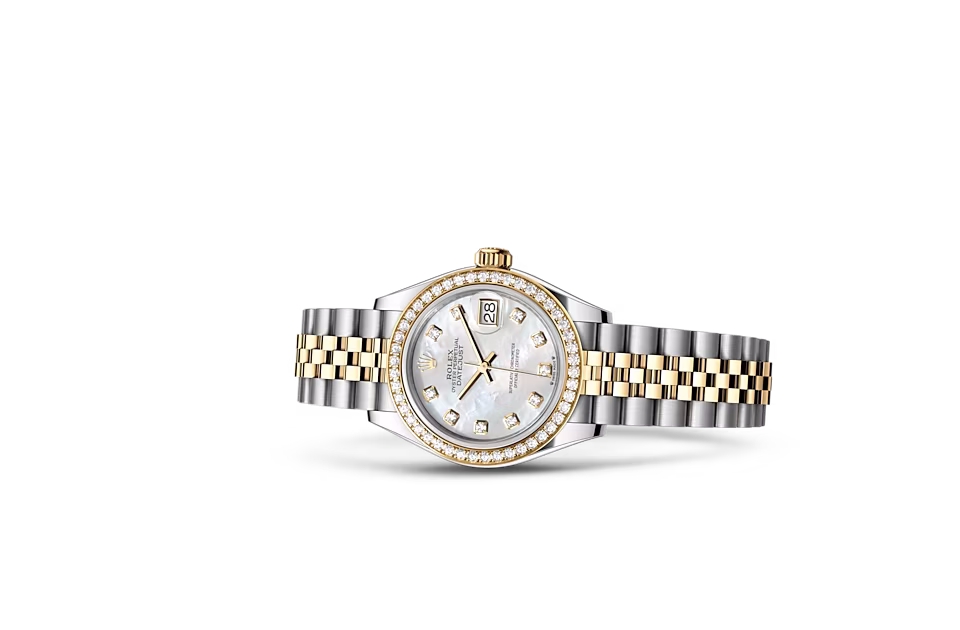 Rolex LADY-DATEJUST-(Oyster, 28 mm, Oystersteel, yellow gold and diamonds)