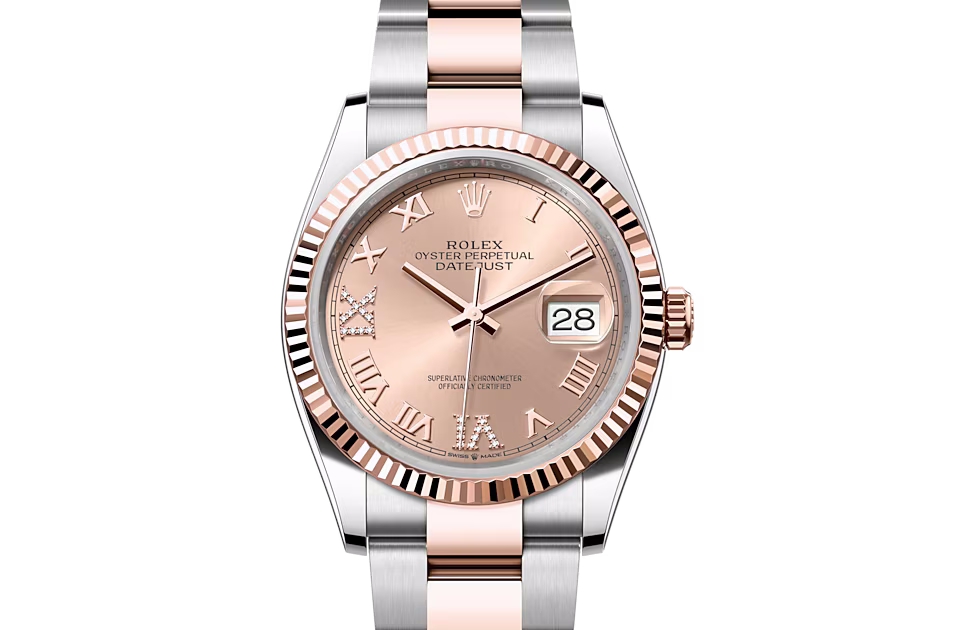 Rolex DATEJUST 36-(Oyster, 36 mm, Oystersteel and Everose gold)