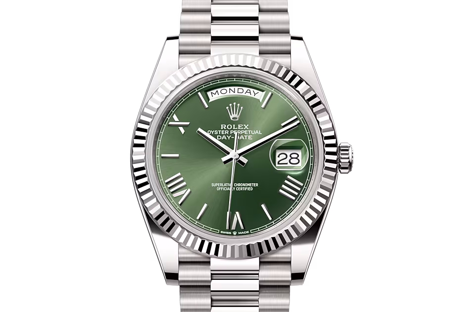 Rolex DAY-DATE 40-（Oyster, 40 mm, white gold）