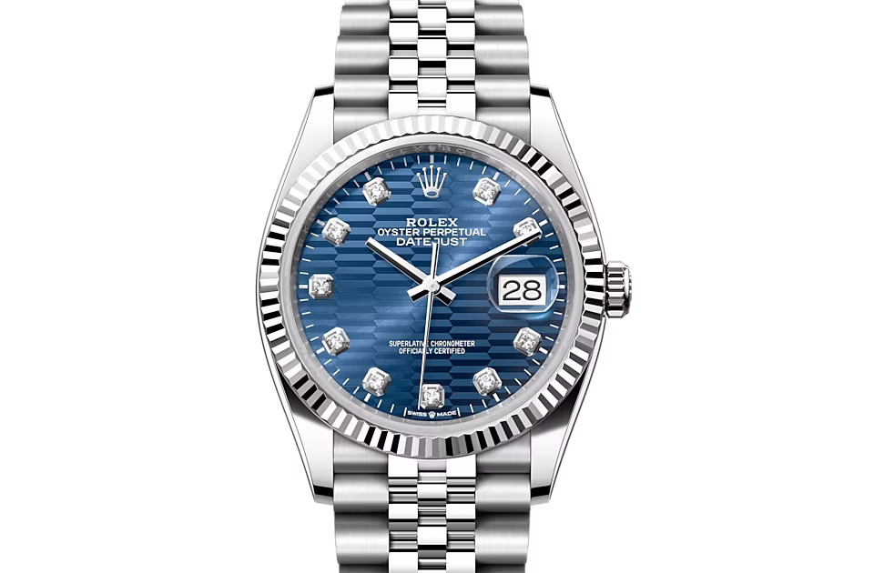 Rolex DATEJUST 36-(Oyster, 36 mm, Oystersteel and white gold)