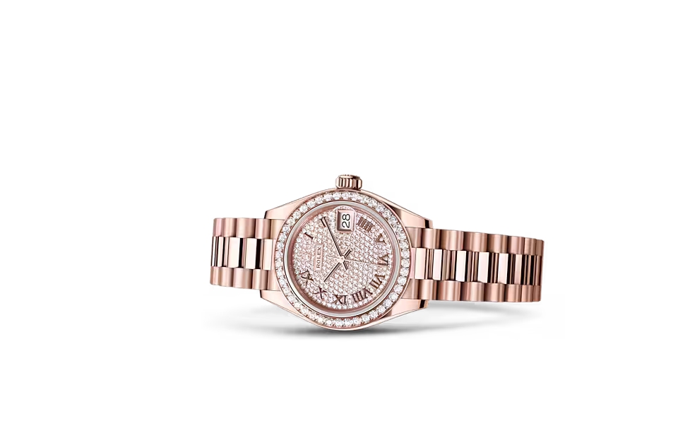 Rolex LADY-DATEJUST-(Oyster, 28 mm, Everose gold and diamonds)