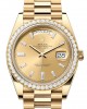 Rolex DAY-DATE 40-（Oyster, 40 mm, yellow gold and diamonds）